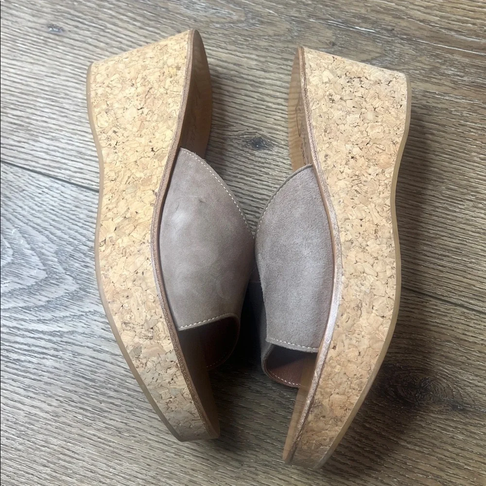 K.Jacques Tan Suede Wedge Sandals Size 40/8.5-9US